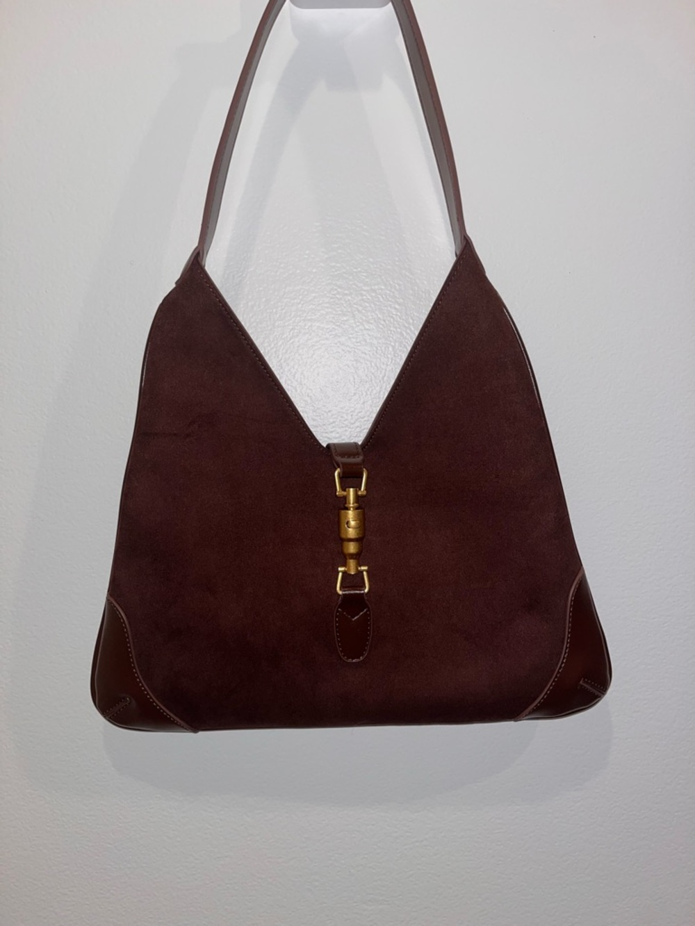 Brown Suede Shoulder Bag - Picture 7 of 12